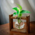 گلدان چوب و شیشه مدل 3 - تصویر 2
