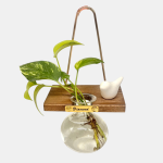 گلدان چوب و شیشه مدل6